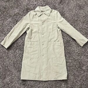 Burberry uniform linen summer coat green medium